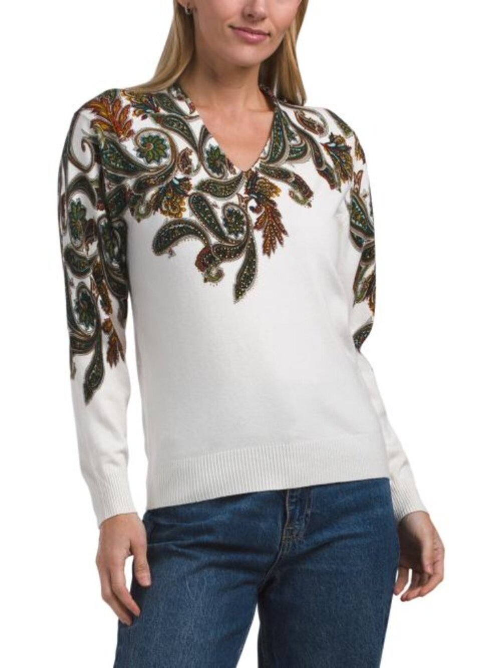 NANCY YANG Abstract Sweater